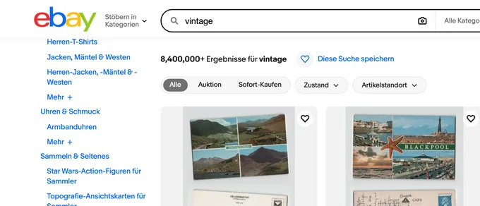 eBay.de search results, shown in German